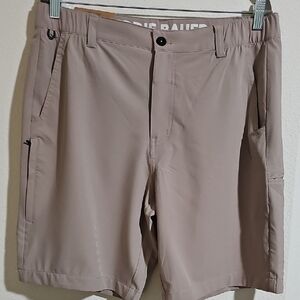 Eddie Bauer Men's Beige Flat Front Shorts